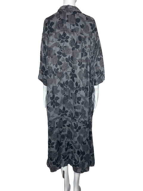 Vestido Bimba Y Lola Camisero Estampado Gris-Talla M