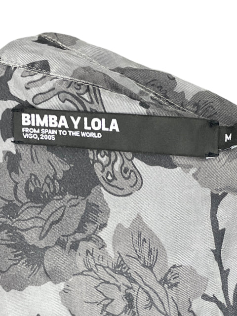 Vestido Bimba Y Lola Camisero Estampado Gris-Talla M
