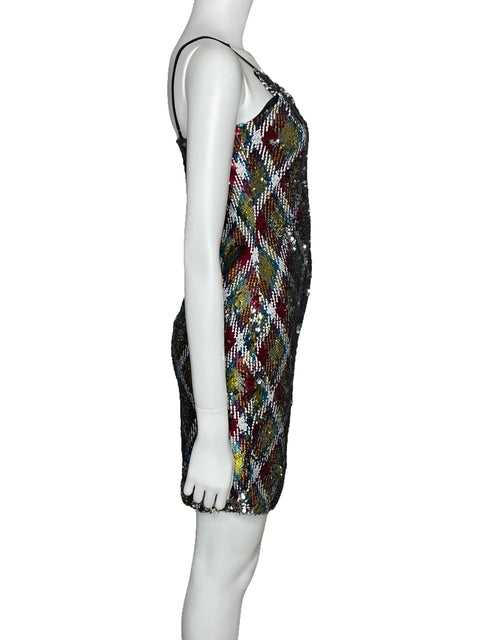 Vestido A3 Design Lentejuelas Tirantes Dorado-Talla M