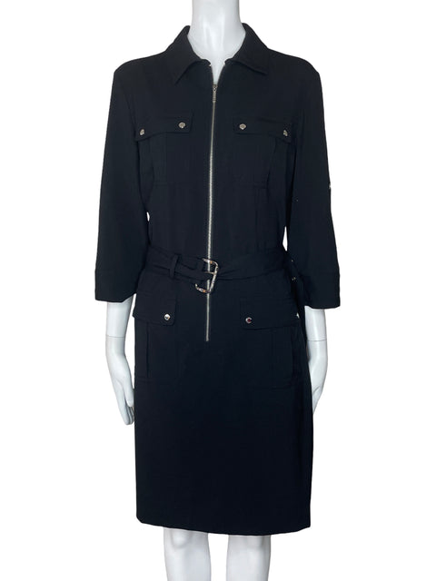Vestido Michael Kors Cremallera Bolsillo Negro-Talla M