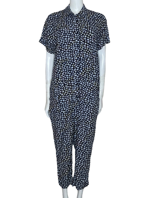 Mono Pistola Bolsillos Estampado Azul-Talla M