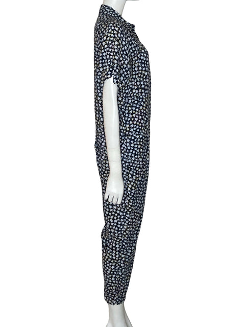 Mono Pistola Bolsillos Estampado Azul-Talla M