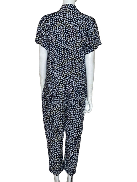 Mono Pistola Bolsillos Estampado Azul-Talla M