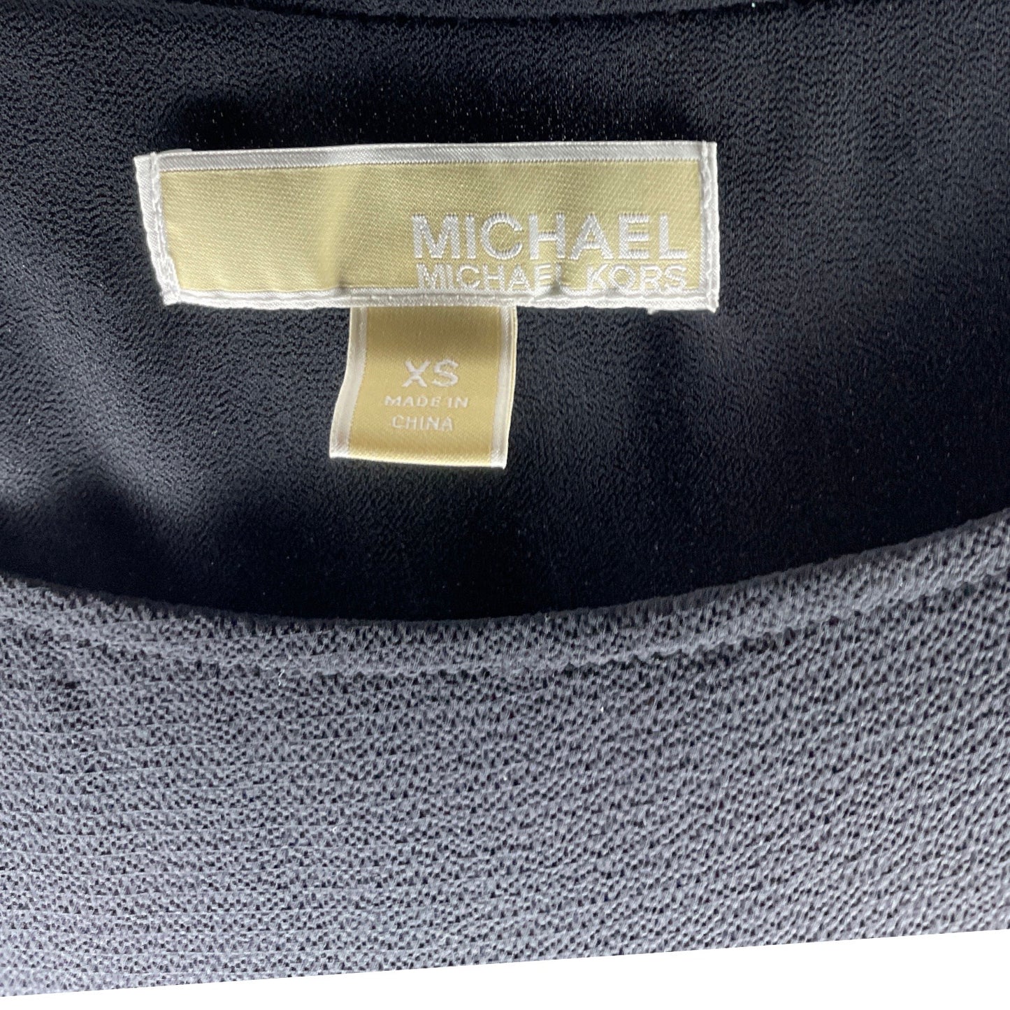 Vestido Michael Kors Vuelos Hombros Negro-Talla XS