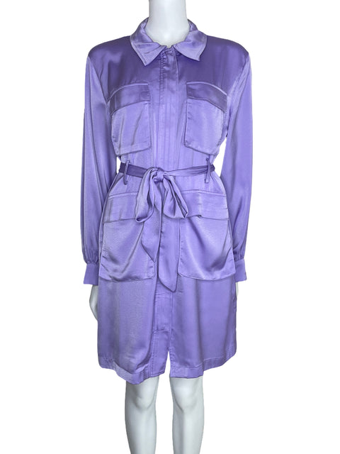 Vestido Strut & Bolt Bolsillos Zipper Morado-Talla L