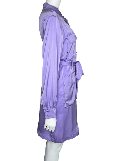 Vestido Strut & Bolt Bolsillos Zipper Morado-Talla L