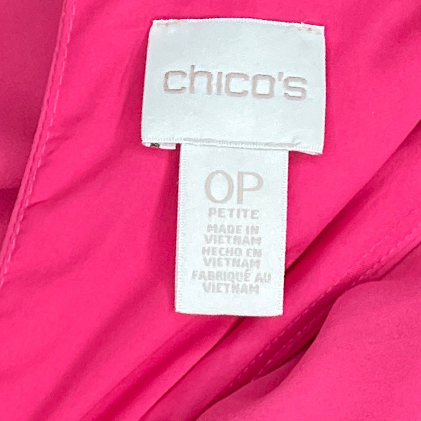 Vestido Chico's Sin Mangas Vuelos Rosado-Talla P