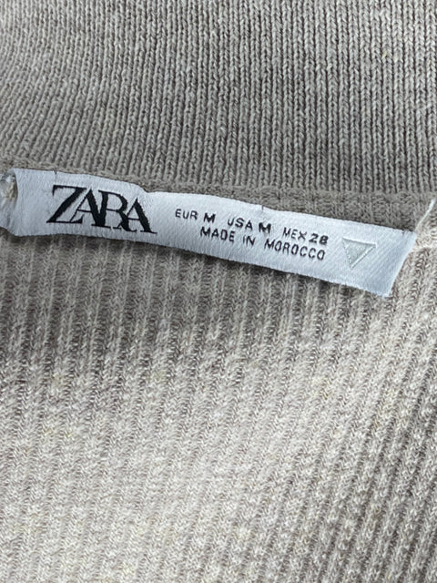 Top Zara Sin Mangas Ajustable Beige-Talla M