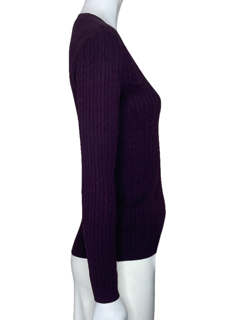 Sueter Tommy Hilfiger Cuello V Morado-Talla XS