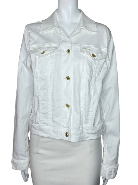Chaqueta Michael Kors Denim Bolsillo Blanco-Talla M