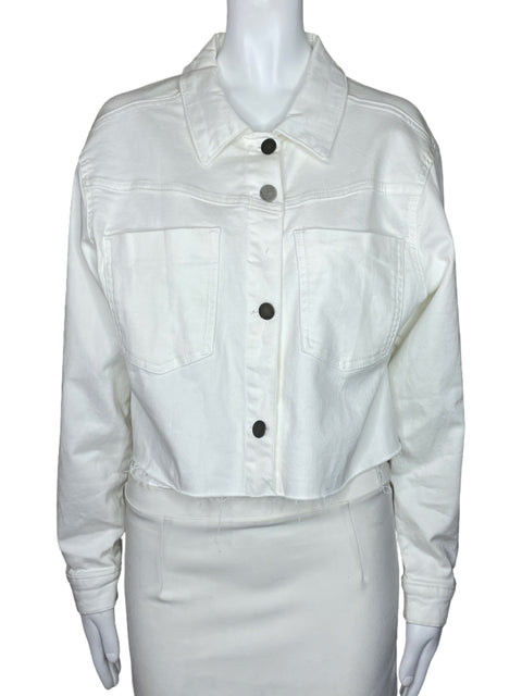 Chaqueta Ana A New Approach Denim Bolsillo Blanco-Talla L