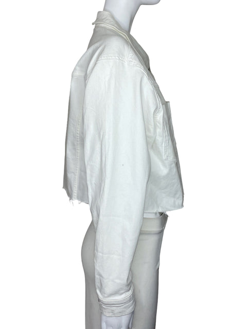 Chaqueta Ana A New Approach Denim Bolsillo Blanco-Talla L