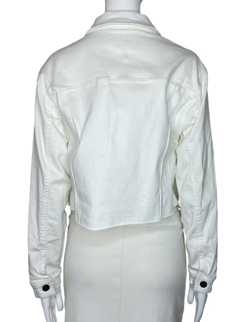 Chaqueta Ana A New Approach Denim Bolsillo Blanco-Talla L