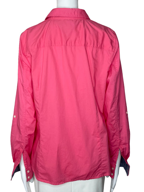 Camisa Tommy Hilfiger Bolsillo Rosado-Talla M