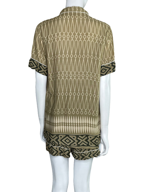 Set Creme Boheme Camisa+Short Marrón-Talla M