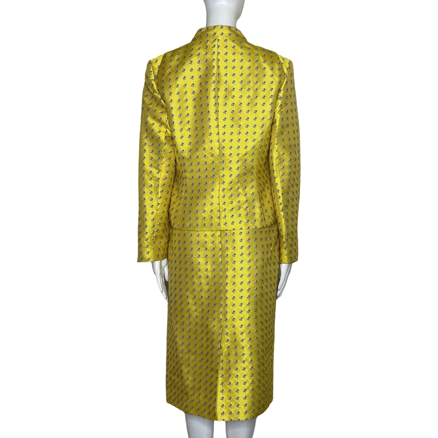 Set Banu Paris Falda Flores Amarillo-Talla 10