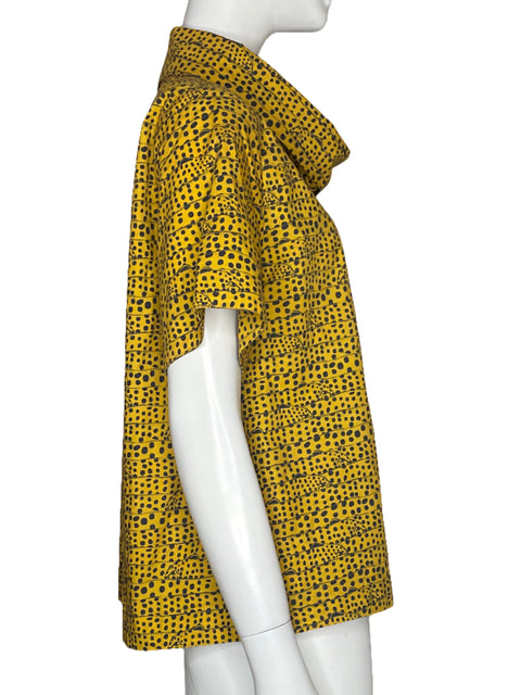 Blusa Corey Lynn Calter Animal Print Amarillo - Talla M