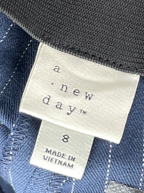 Pantalón A New Day Formal Rayas Azul-Talla 8
