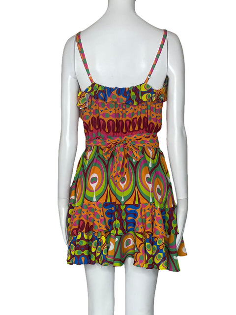 Vestido Alexis Estampado Tiras Naranja-Talla M