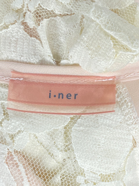Blusa I.Ner Transparente Floral Blanco-Talla M