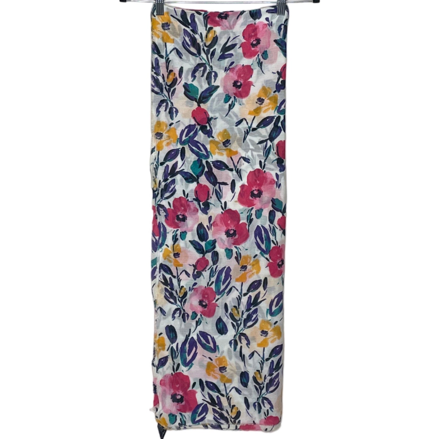 Bufanda Zara Floral Blanco-Talla U