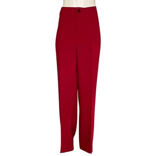 Pantalón Zara Recto Rojo - Talla L