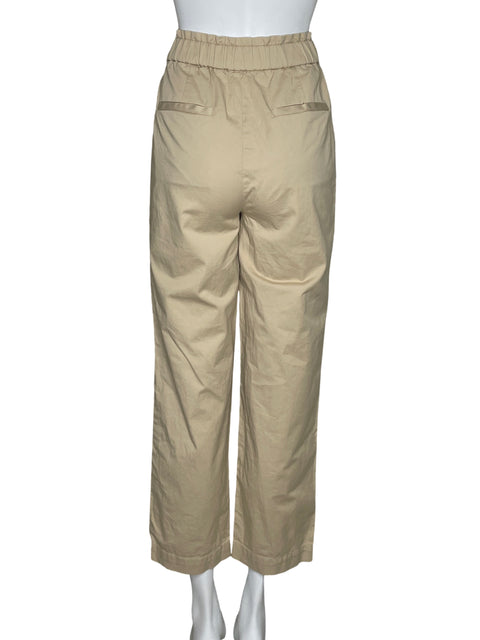 Pantalón Massimo Dutti Paper Bag Beige-Talla 6