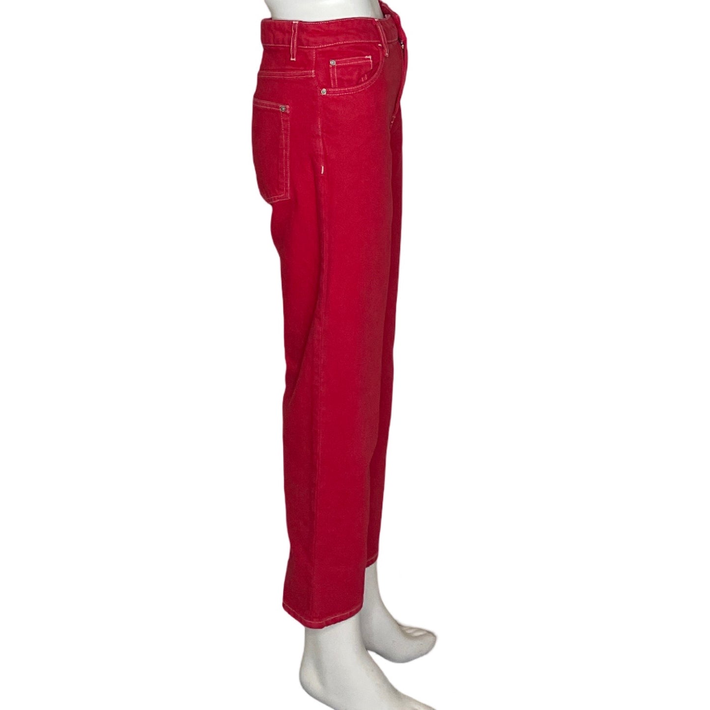 Pantalon MNG Denim Rojo-Talla 2