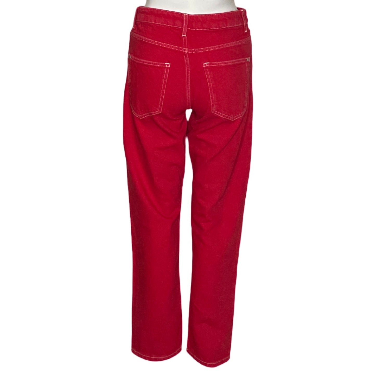 Pantalon MNG Denim Rojo-Talla 2