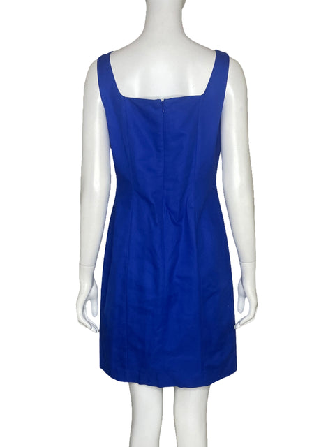 Vestido Ann Taylor Botones Azul - Talla 2