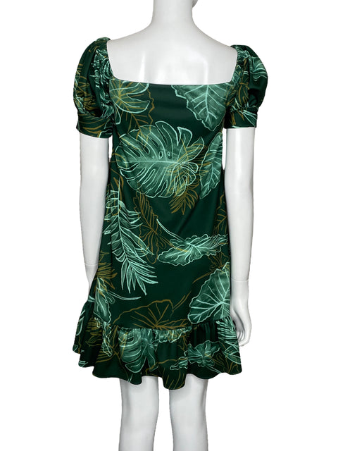Vestido Michelle Forero Estampado Mini Verde-Talla S