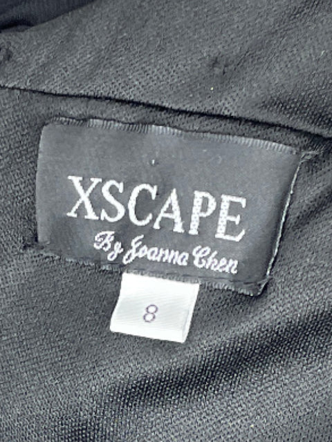 Vestido Xscape Strapless Pedrería Negro-Talla M