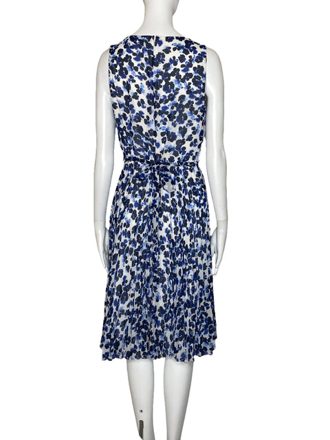 Vestido Ralph Lauren Sin Mangas Plizado Blanco-Talla 4
