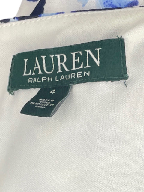 Vestido Ralph Lauren Sin Mangas Plizado Blanco-Talla 4