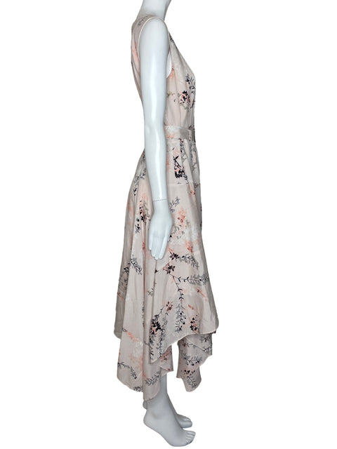 Vestido Calvin Klein Floral Cinturon Rosado-Talla M