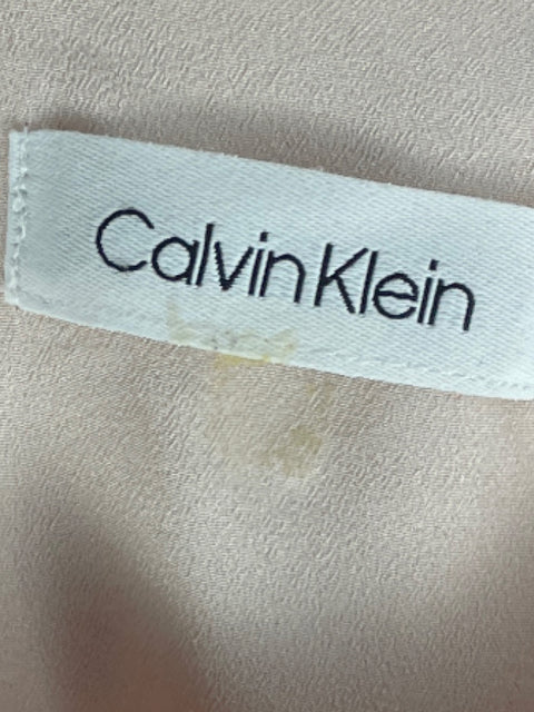 Vestido Calvin Klein Floral Cinturon Rosado-Talla M