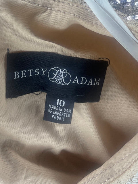 Vestido Betsy Adams Lentejuelas Dorado-Talla 10