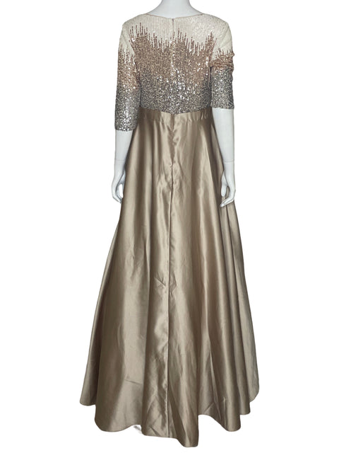 Vestido Betsy Adams Lentejuelas Dorado-Talla 10