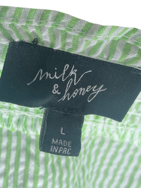 Blusa Milk & Honey Abullonada Verde-Talla L