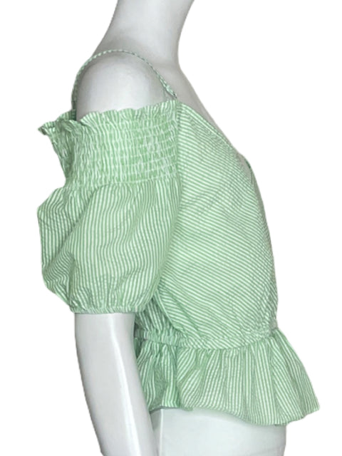 Blusa Milk & Honey Abullonada Verde-Talla L