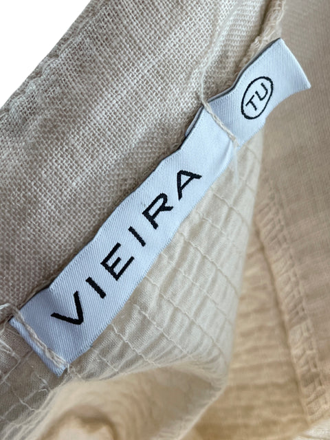 Camisa Vieira Lentejuela Beige-Talla L
