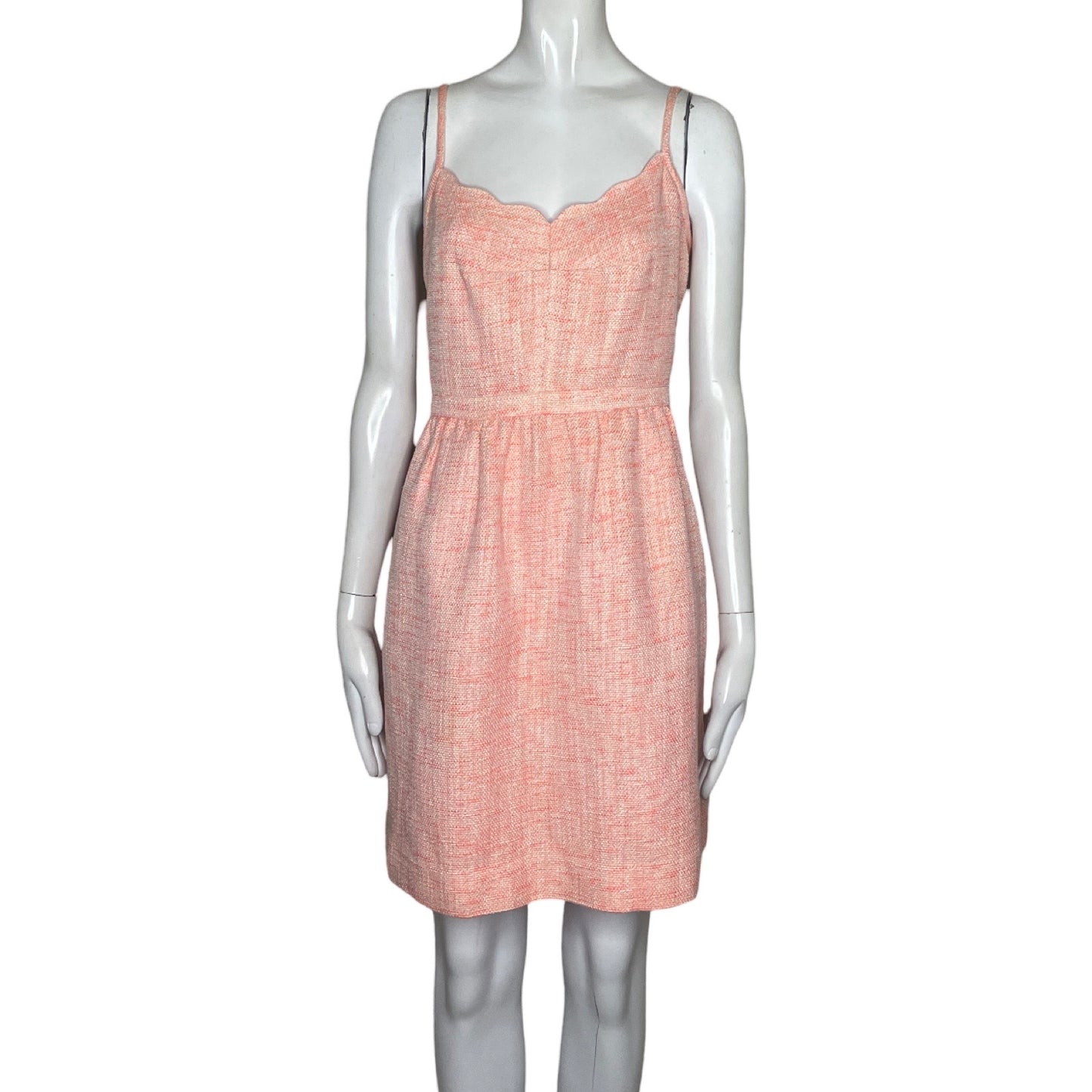 Vestido J Crew Drapeado Naranja-Talla 12