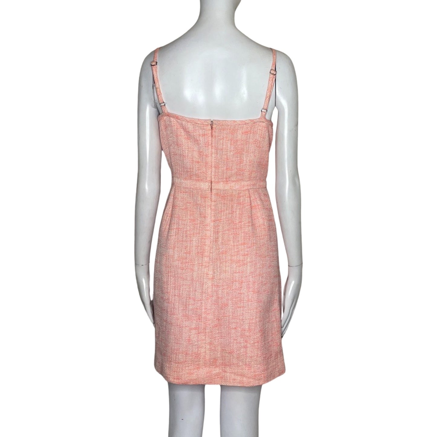 Vestido J Crew Drapeado Naranja-Talla 12