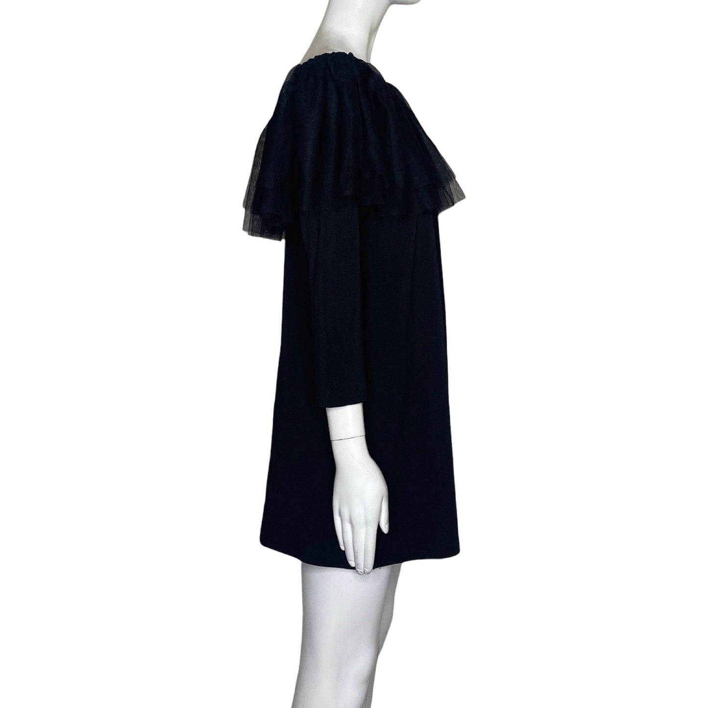 Vestido Via Vai Encaje Hombros Negro-Talla L