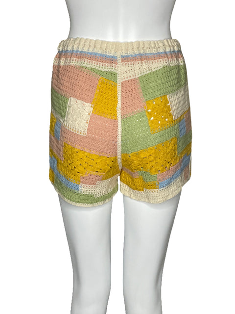 Short New In Crochet Beige-Talla S/M