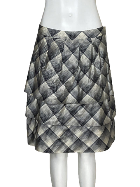 Falda LelaRose Mini Capas Negro-Talla 6