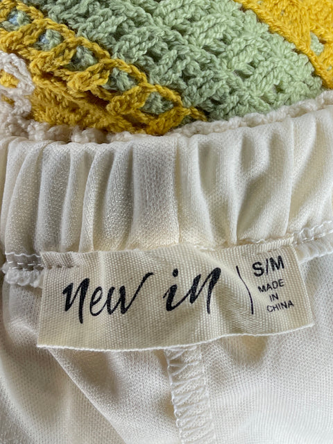 Short New In Crochet Beige-Talla S/M
