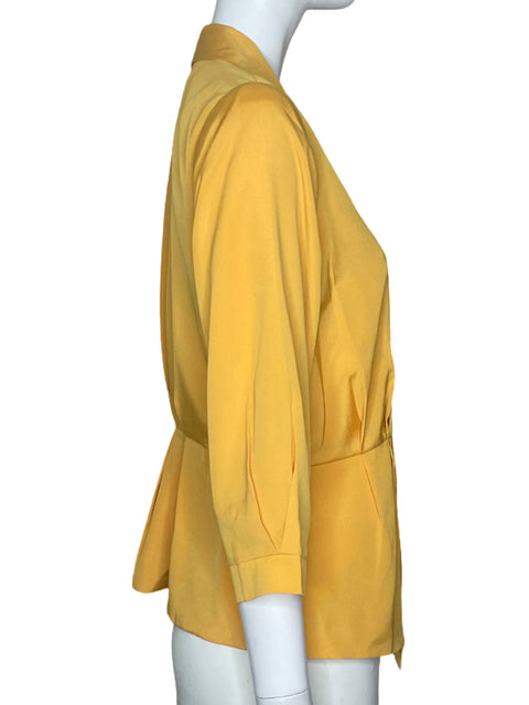 Blazer Collective Concepts Drapeado Amarillo-Talla S