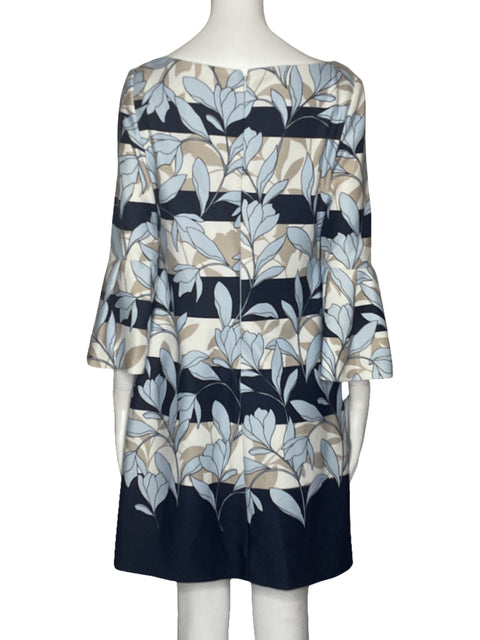Vestido Vince Camuto Estampado Floral Azul-Talla 8