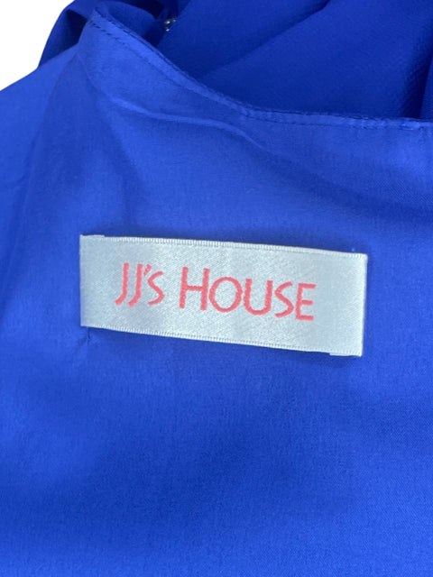 Vestido JJS HOUSE Capa Pedreria Azul-Talla L